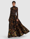 CHARA TURTLENECK MAXI DRESS-WISTFUL WOODS-ALICE + OLIVIA