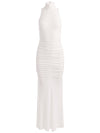 SHANNON RUCHED HIP MAXI DRESS-OFF WHITE-ALICE + OLIVIA