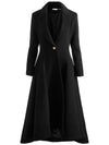CHESHIRE SINGLE BREASTED COAT-Black-ALICE + OLIVIA