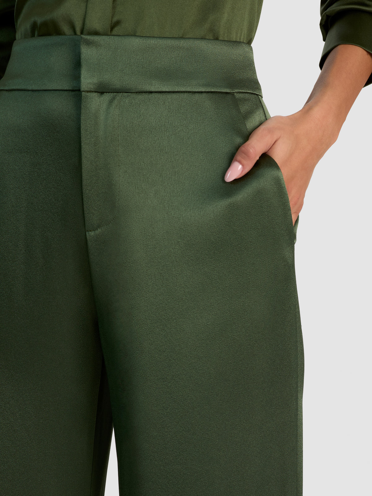 DYLAN WIDE LEG PANT-DARK FERN-ALICE + OLIVIA