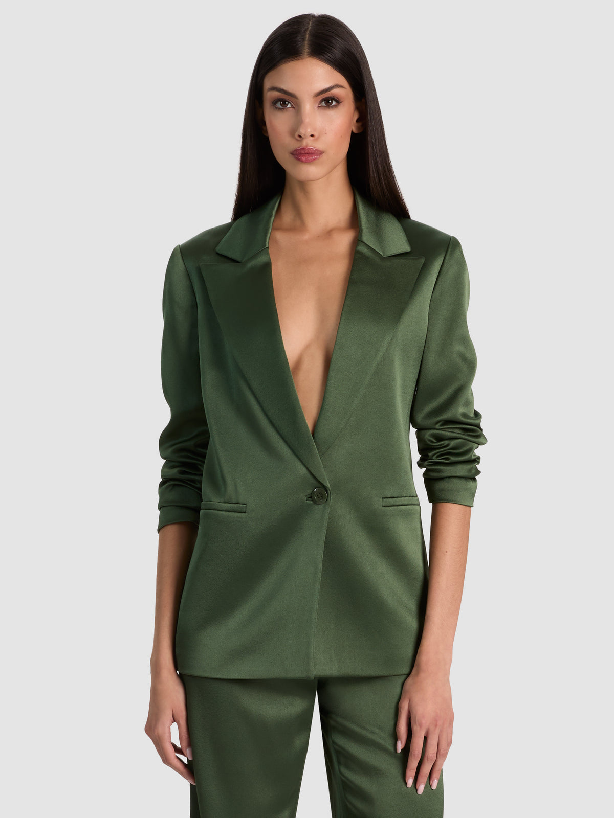 DENNY BLAZER-DARK FERN-ALICE + OLIVIA