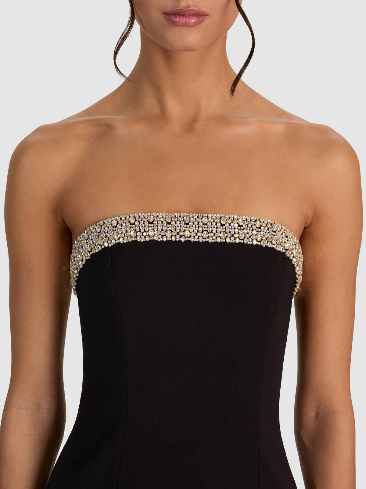 KATYA EMBELLISHED ROMPER-Black-ALICE + OLIVIA