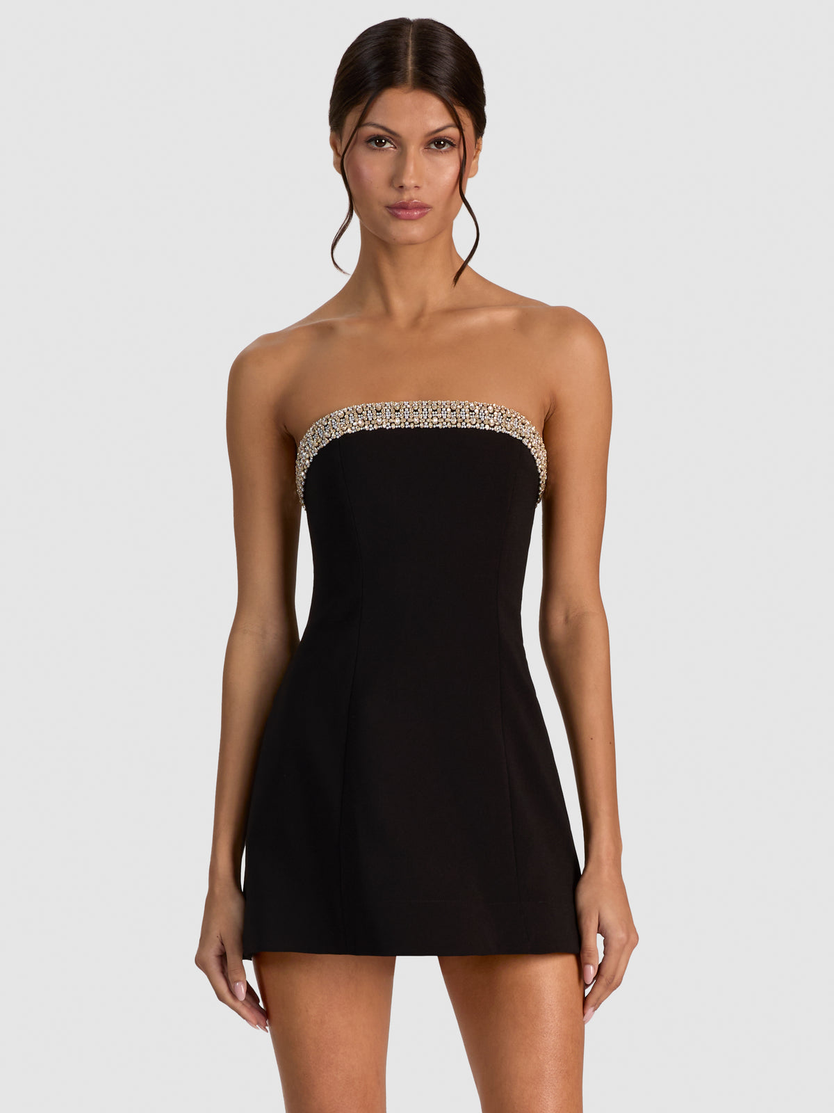 KATYA EMBELLISHED ROMPER-Black-ALICE + OLIVIA