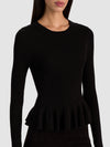 KISHA RIBBED PULLOVER-Black-ALICE + OLIVIA