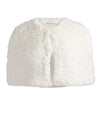 CAPPELLO A MANTELLA IN PELLICCIA SINTETICA DEIRDRE-SOFT WHITE-ALICE + OLIVIA