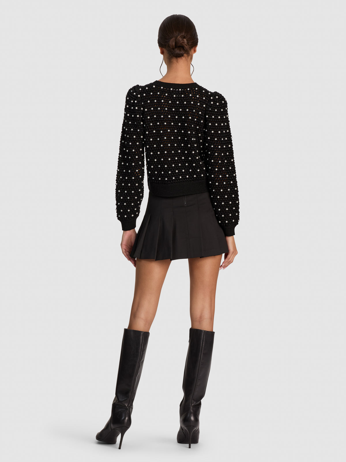 JOAN PEARL PULLOVER-Black-ALICE + OLIVIA