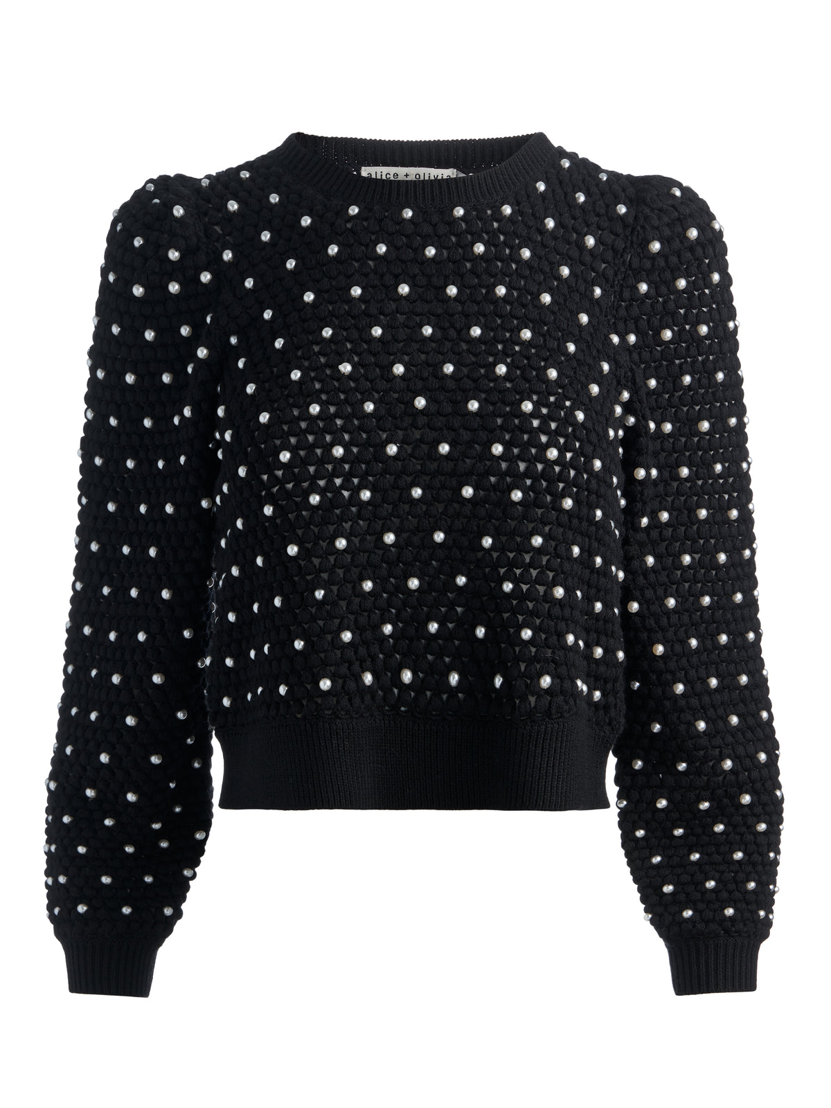 JOAN PEARL PULLOVER-Black-ALICE + OLIVIA