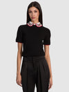 ASTER COLLARED PULLOVER-Black-ALICE + OLIVIA