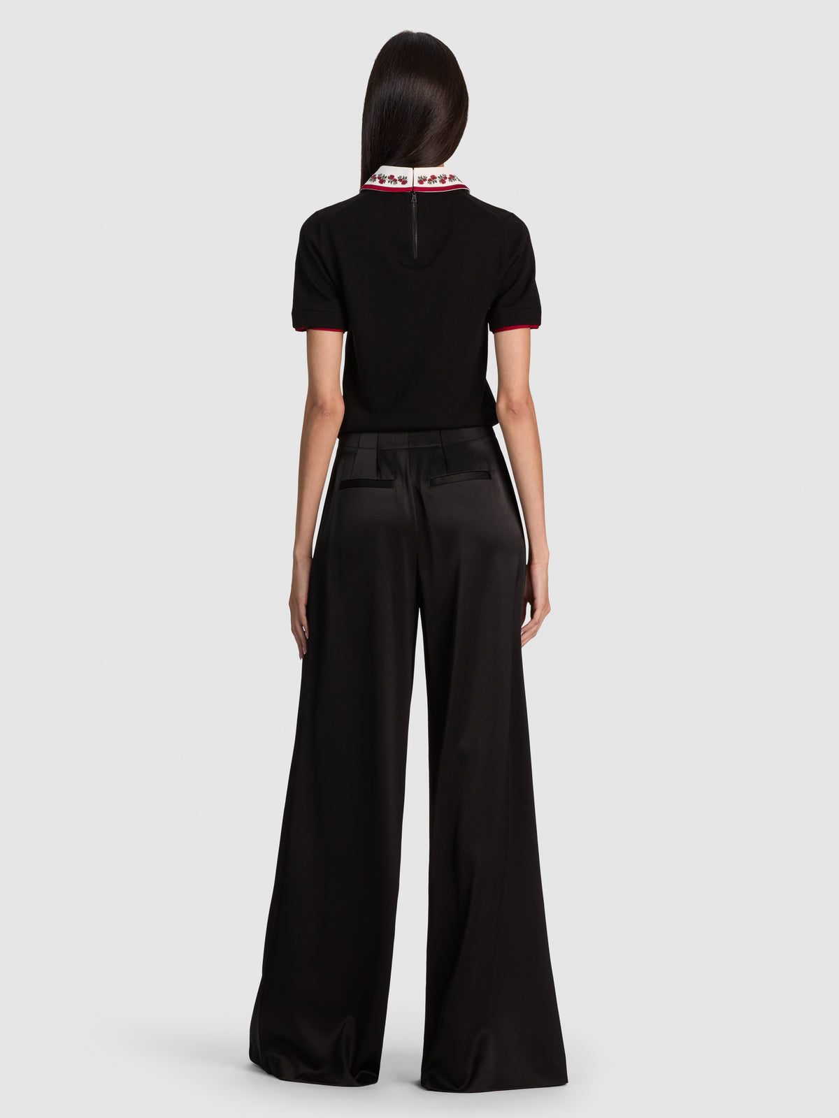 ASTER COLLARED PULLOVER-Black-ALICE + OLIVIA