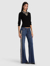 PORLA EMBELLISHED COLLARED SWEATER-BLACK/SILVER-ALICE + OLIVIA