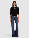 PORLA EMBELLISHED COLLARED SWEATER-BLACK/SILVER-ALICE + OLIVIA