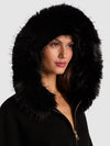 NADYA FAUX FUR TRIM CARDIGAN-Black-ALICE + OLIVIA