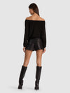 CYRIL PLEATED PULLOVER-BLACK METALLIC-ALICE + OLIVIA