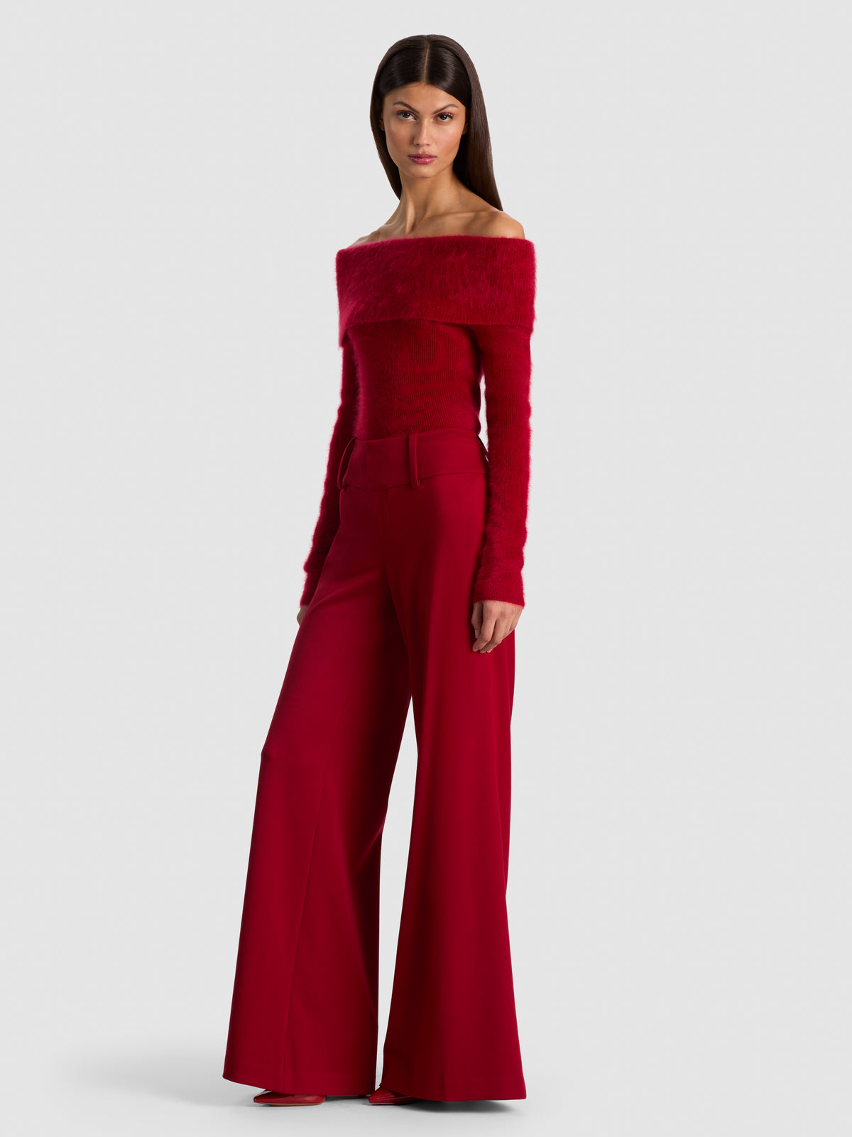 DOLAN FOLDOVER LS PULLOVER-ALICE + OLIVIA