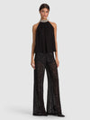 MARIS EMBELLISHED COLLAR TOP-Black-ALICE + OLIVIA