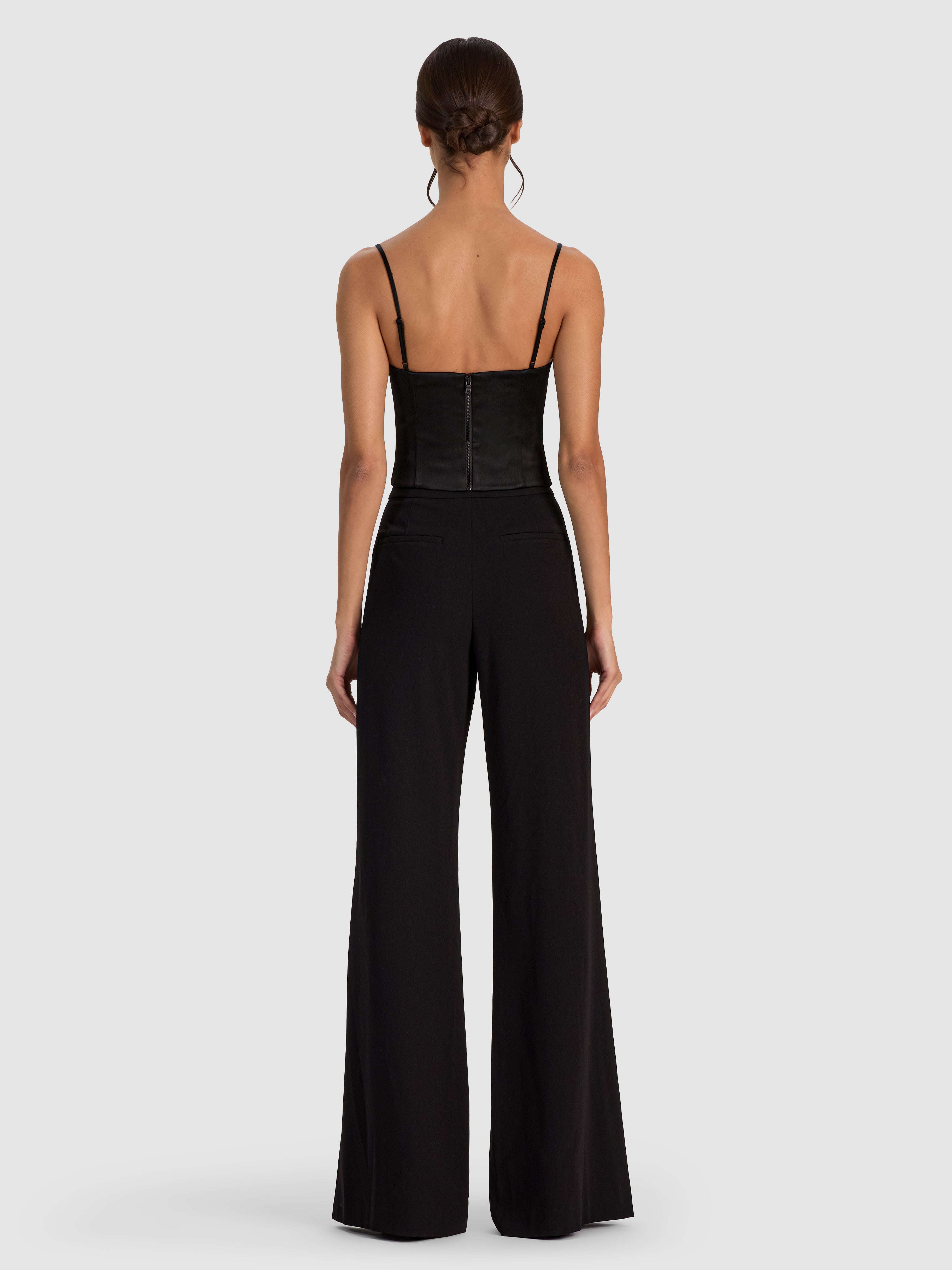 NILA LACE CORSET TOP in Black | ALICE + OLIVIA