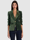 SABLE FITTED BLAZER-DARK FERN-ALICE + OLIVIA