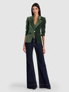 SABLE FITTED BLAZER-DARK FERN-ALICE + OLIVIA