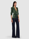 SABLE FITTED BLAZER-DARK FERN-ALICE + OLIVIA