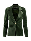 SABLE FITTED BLAZER-DARK FERN-ALICE + OLIVIA