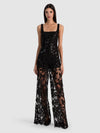 ISABELLA EMBELLISHED LACE JUMPSUIT-Black-ALICE + OLIVIA