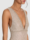 MANDY EMBELISHED MINI DRESS-SILVER-ALICE + OLIVIA