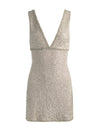 MANDY EMBELISHED MINI DRESS-SILVER-ALICE + OLIVIA