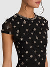 TESS EMBELLISHED TEE-BLACK/CLEAR CRYSTAL-ALICE + OLIVIA