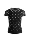 TESS EMBELLISHED TEE-BLACK/CLEAR CRYSTAL-ALICE + OLIVIA