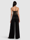 ALECIA EMBELLISHED TOP-BLACK/GOLD-ALICE + OLIVIA