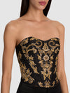 ALECIA EMBELLISHED TOP-BLACK/GOLD-ALICE + OLIVIA
