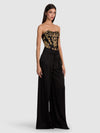 ALECIA EMBELLISHED TOP-BLACK/GOLD-ALICE + OLIVIA