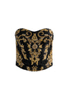 ALECIA EMBELLISHED TOP-BLACK/GOLD-ALICE + OLIVIA