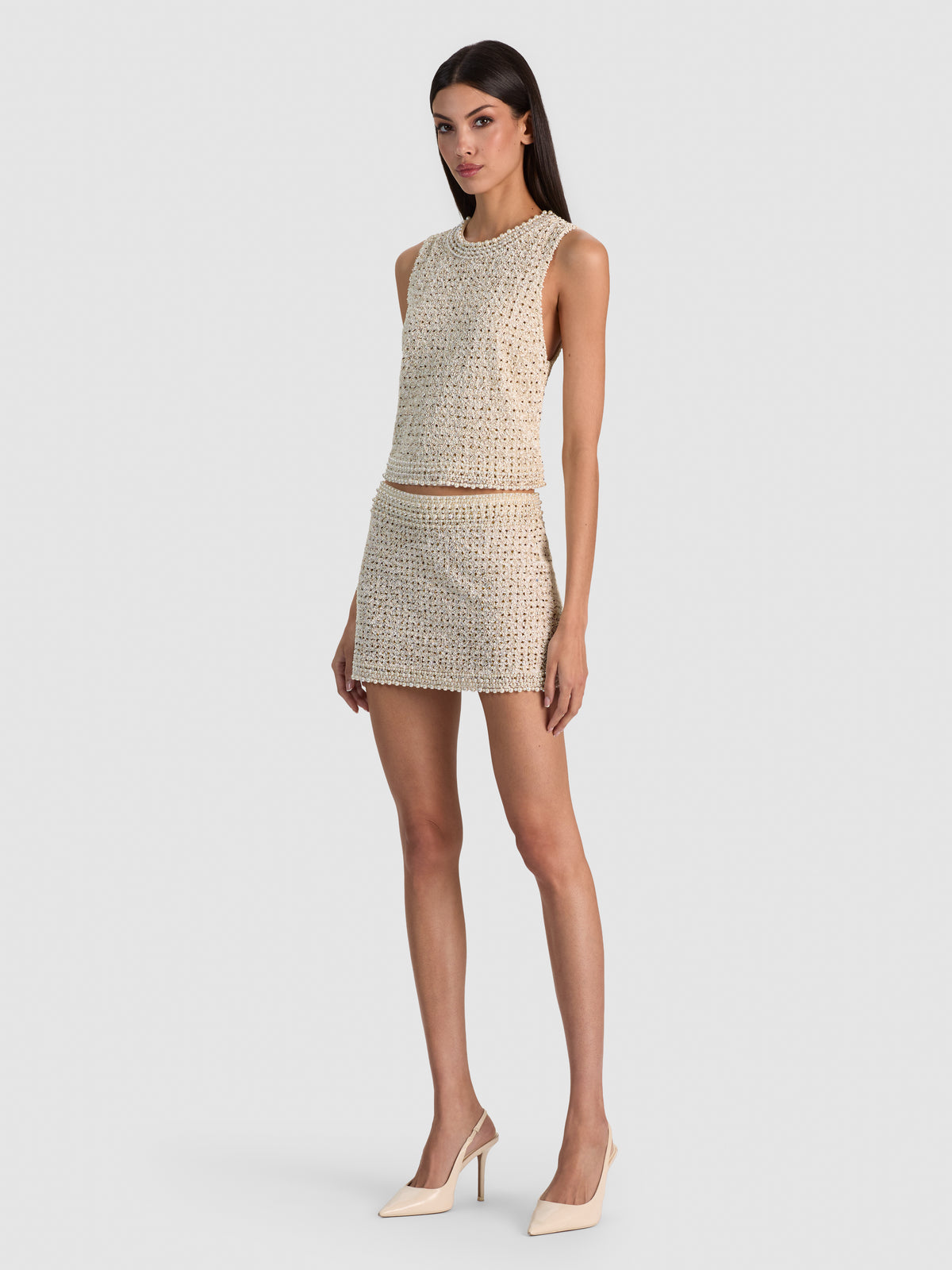 RUBI EMBELLISHED MICRO SKIRT-OFF WHITE/MULTI-ALICE + OLIVIA