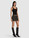 RUBI EMBELLISHED MICRO SKIRT-BLACK/MULTI-ALICE + OLIVIA