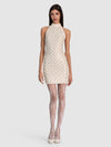 GATZ EMBELLISHED MINI DRESS-OFF WHITE/MULTI-ALICE + OLIVIA