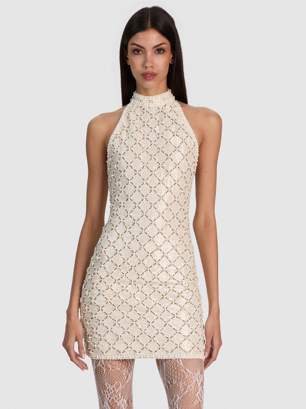 GATZ EMBELLISHED MINI DRESS-OFF WHITE/MULTI-ALICE + OLIVIA