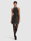 GATZ EMBELLISHED MINI DRESS-BLACK/MULTI-ALICE + OLIVIA