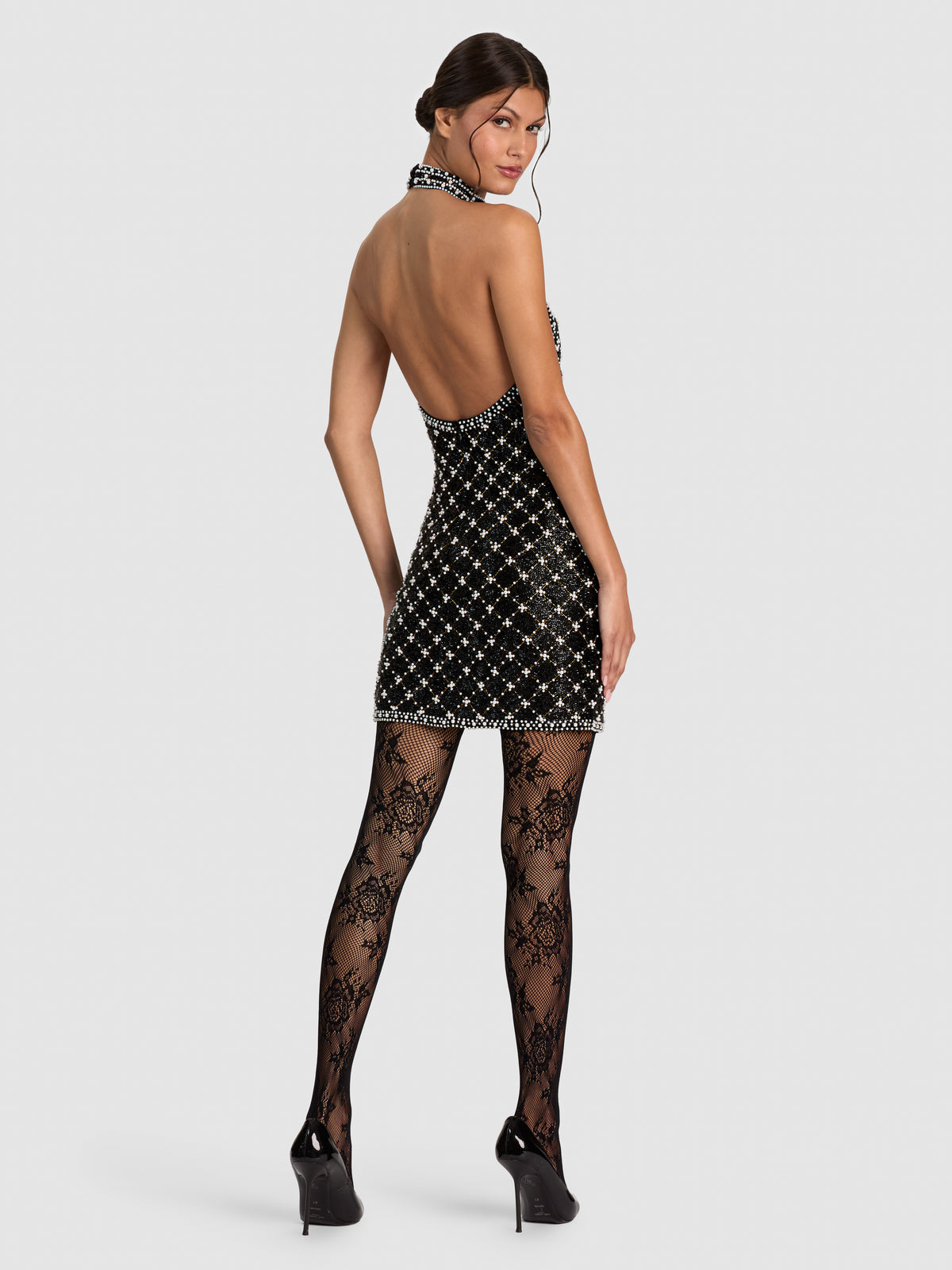 GATZ EMBELLISHED MINI DRESS-BLACK/MULTI-ALICE + OLIVIA