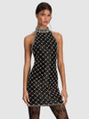 GATZ EMBELLISHED MINI DRESS-BLACK/MULTI-ALICE + OLIVIA