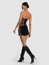 CADY EMBELL SHORT-BLACK/GOLD-ALICE + OLIVIA