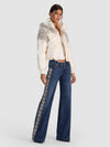 ROBENA EMBELL CROPPED PUFFER-OFF WHITE/CLEAR CRYSTAL-ALICE + OLIVIA