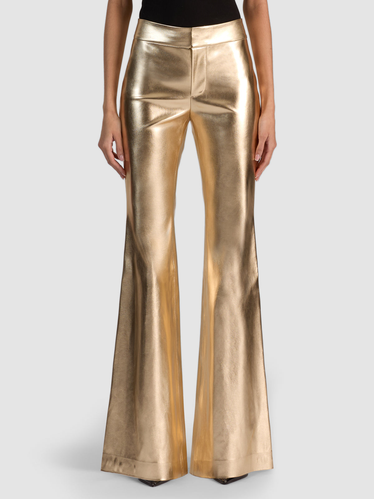 ANDREW VEGAN LEATHER PANT-GOLD-ALICE + OLIVIA