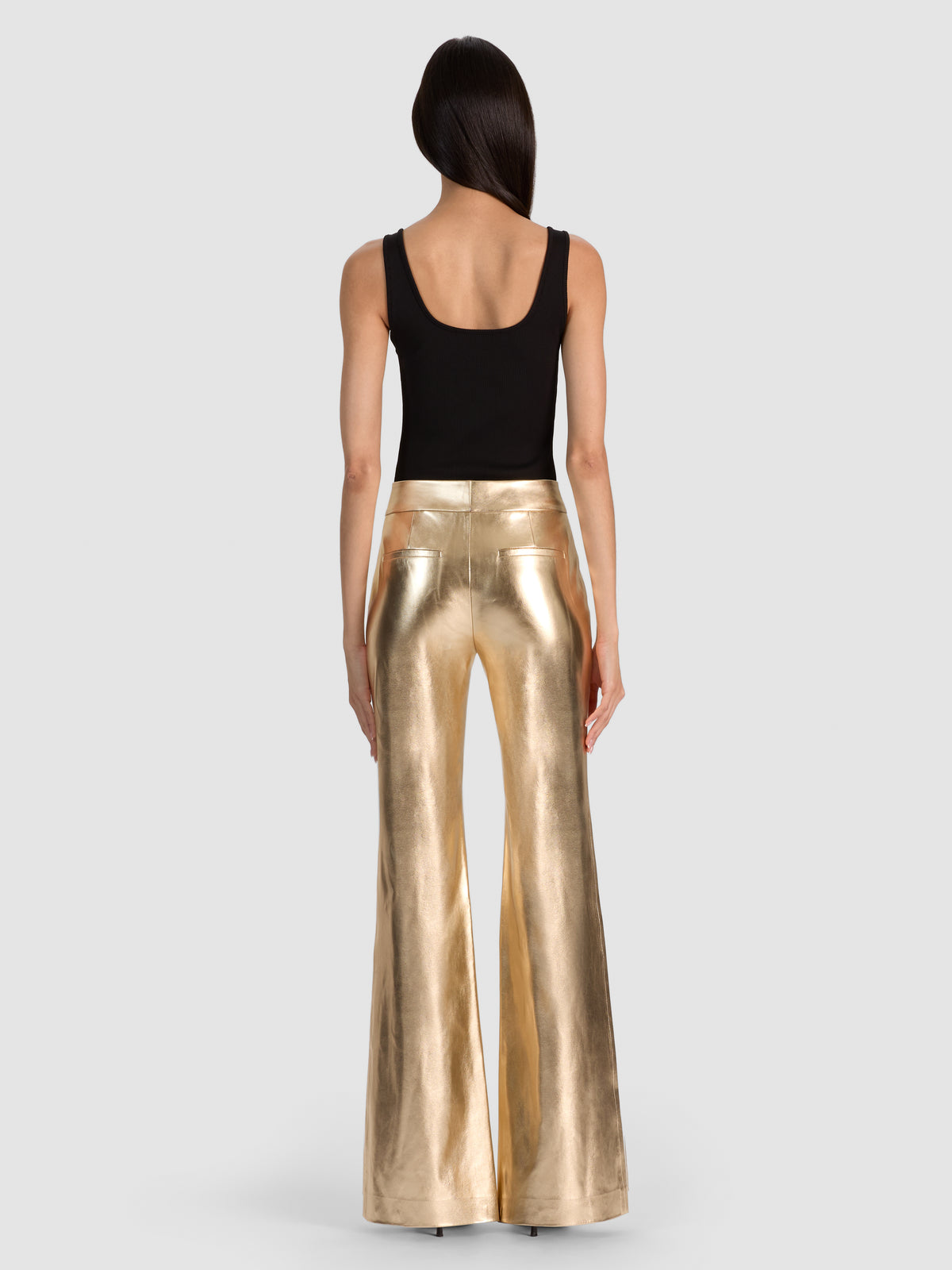 ANDREW VEGAN LEATHER PANT-GOLD-ALICE + OLIVIA