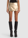 MACE VEGAN LEATHER MINI SKORT-GOLD-ALICE + OLIVIA