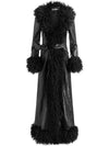 POLINA VEGAN LEATHER FAUX FUR COAT-Black-ALICE + OLIVIA