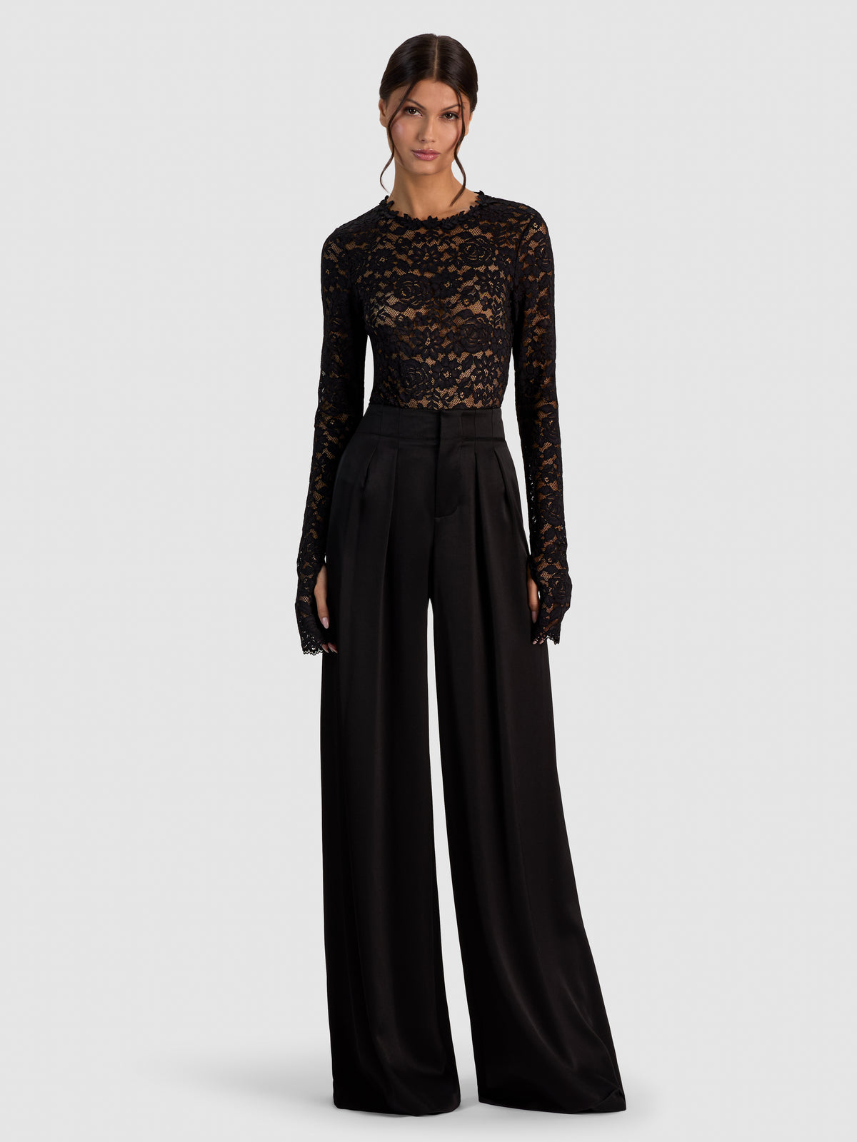 TAEYN LACE BODYSUIT - BLACK
