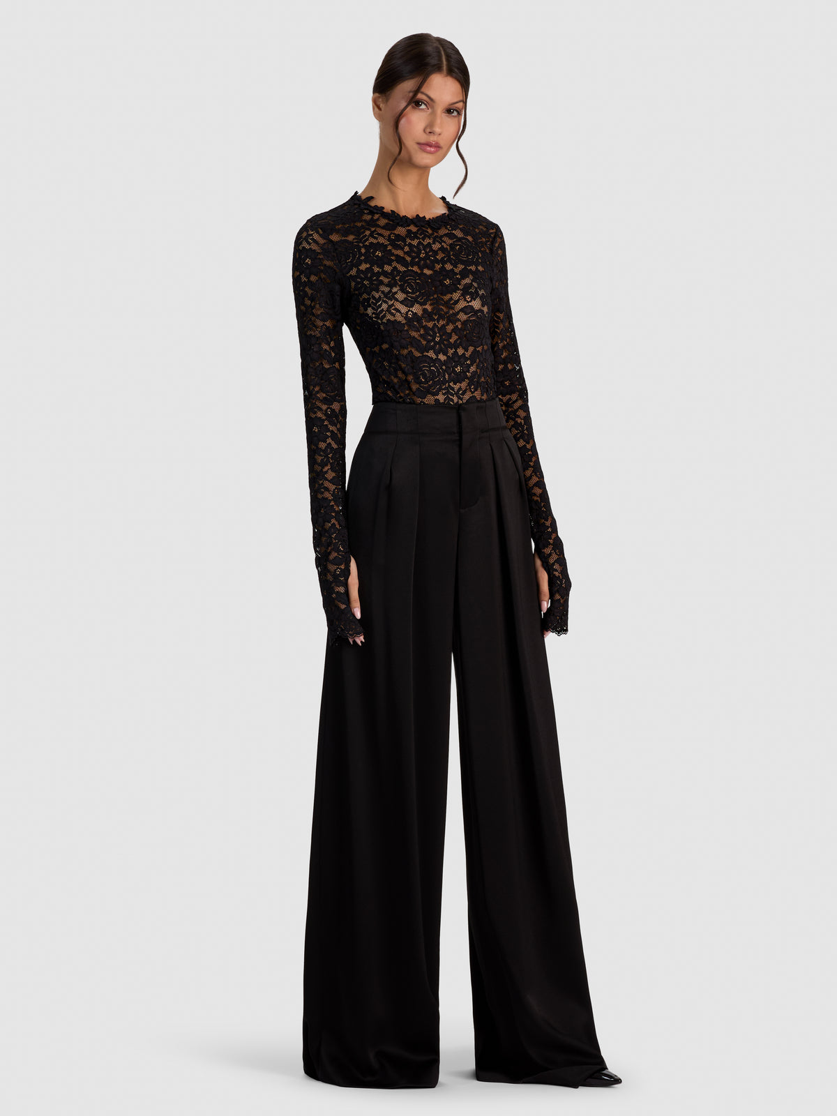 TAEYN LACE BODYSUIT-Black-ALICE + OLIVIA