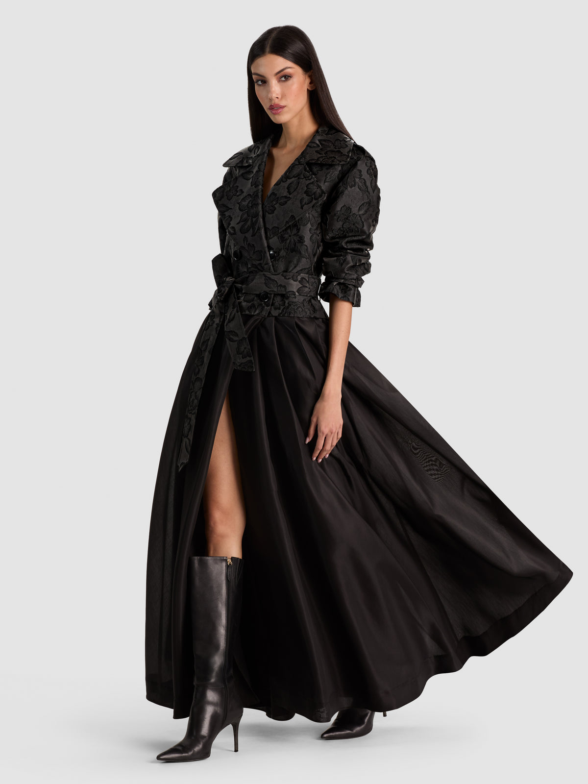 NEVADA TRENCH-Black-ALICE + OLIVIA