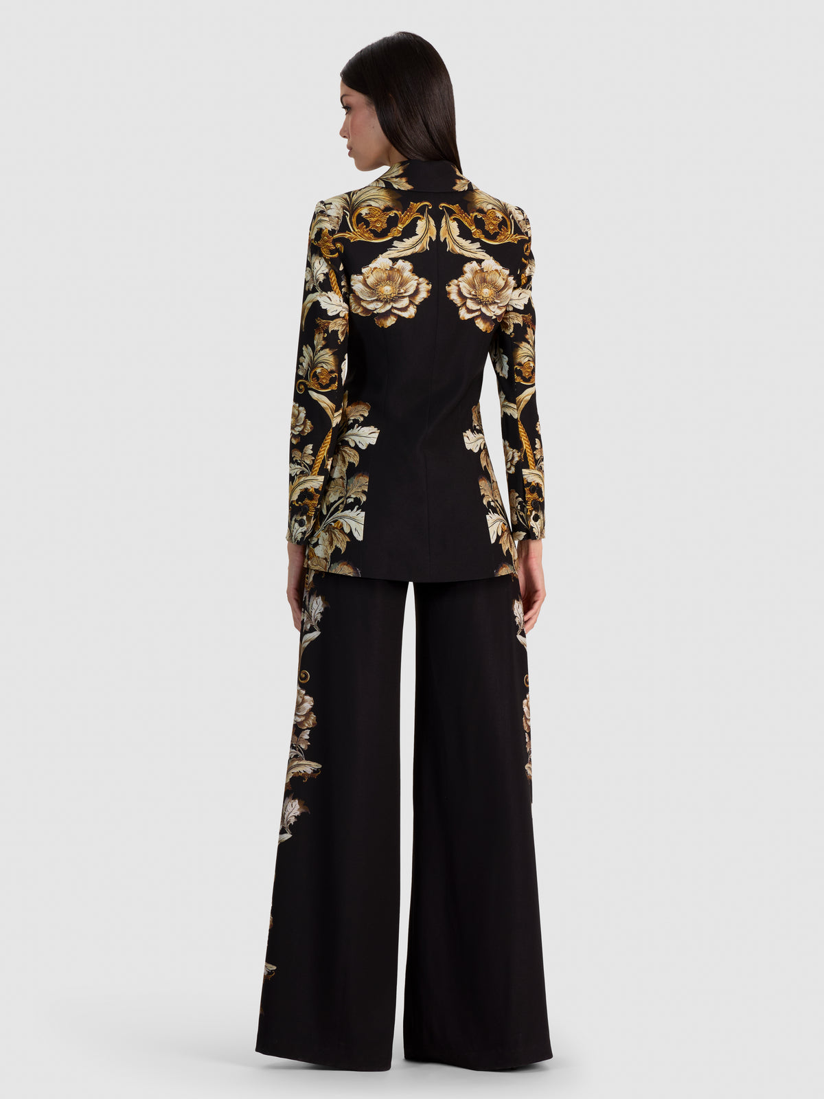 SHAE FITTED BLAZER-NOIR ELEGANCE OFF WHITE-ALICE + OLIVIA